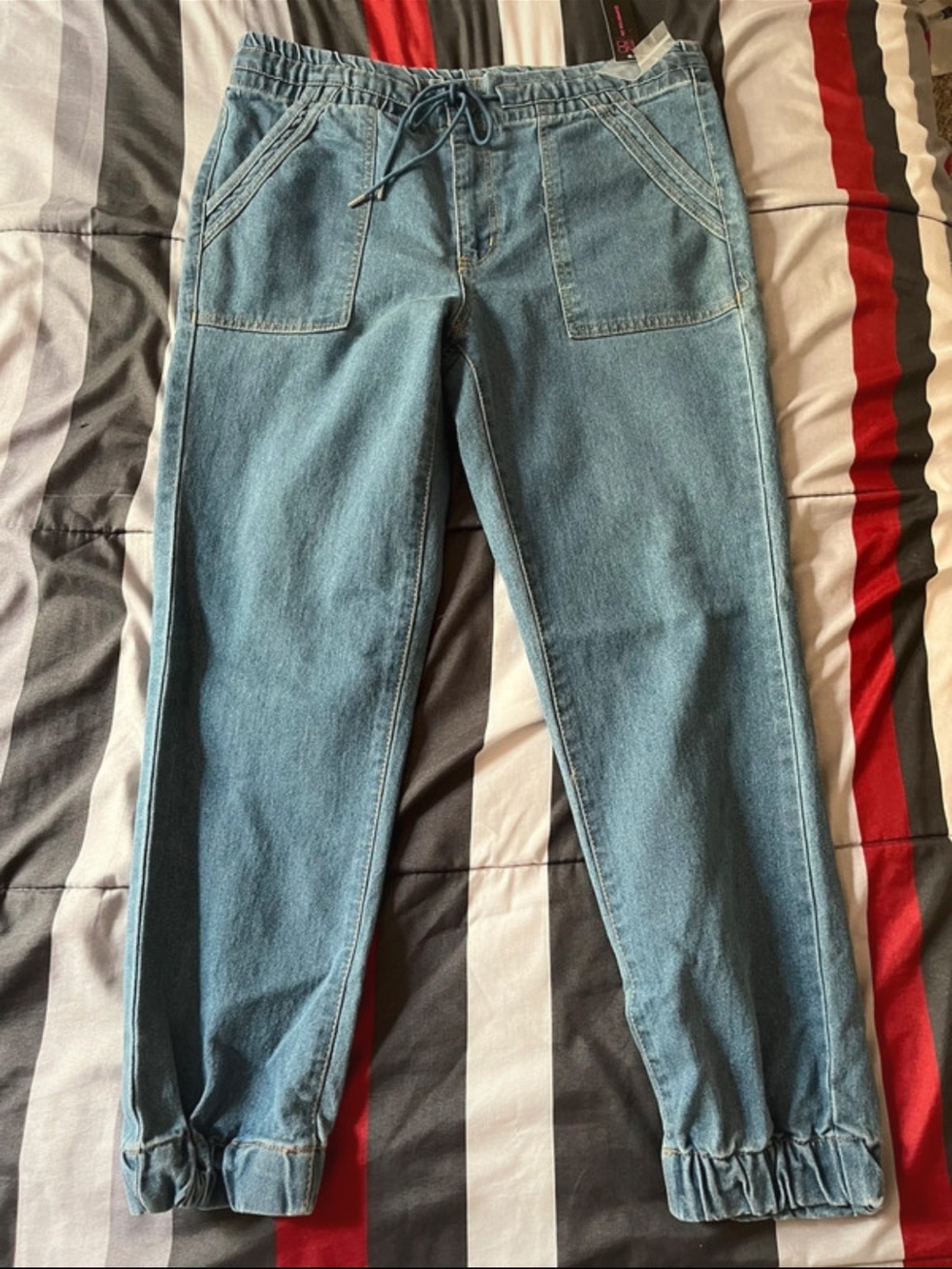 No Boundaries Light Blue Denim Jogger Jeans